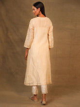 Ivory Chanderi Tissue Kurta