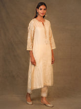 Ivory Chanderi Tissue Kurta