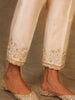 Ivory Silk Chanderi Pant with hand embroidery
