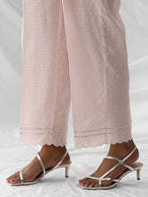 Ivory embroidered cotton palazzo