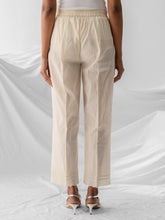 Ivory embroidered cotton palazzo