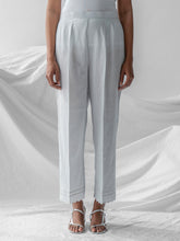 Pastel blue embroidered cotton palazzo