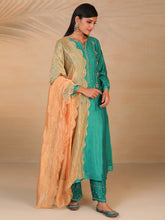 Orange chanderi tissue dupatta