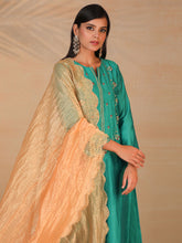 Orange chanderi tissue dupatta