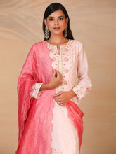 Fuschia Chanderi tissue dupatta