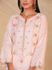 Light Pink hand embroidered chanderi kurta