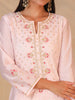 Light Pink chanderi embroidered panel kurta