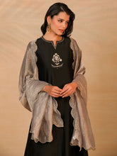 Grey chanderi tissue dupatta