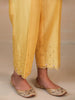 Yellow embroidered silk chanderi palazzo