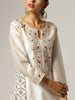 Off white Silk chanderi kurta with hand embroidery