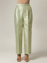 Green chanderi palazzo