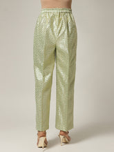 Green chanderi palazzo