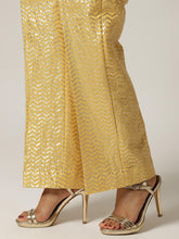 Yellow chanderi palazzo