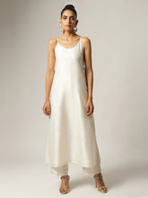 Ivory Silk chanderi jacket kurta with hand embroidery