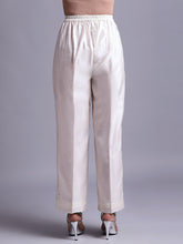 Off white  silk chanderi pant with  embroidery
