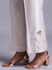 Off white  silk chanderi pant with  embroidery
