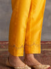 Yellow Silk chanderi Palazzo with hand embroidery