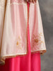 Off White chanderi embroidered dupatta with trims