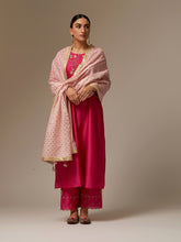 Pastel Pink chanderi dupatta with tassels